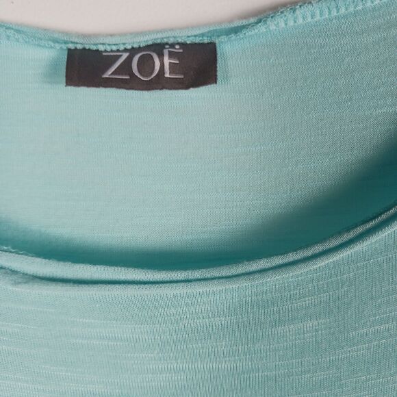 ZOE Pullover Lightweight Flowy Long Sleeve Top Blue Size M - Picture 2 of 6